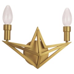 Solid Antiqued Brass Regalio Outdoor Wall Sconce by Elisterno