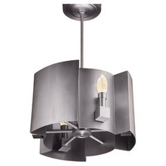 Antiqued Stainless Steel Dellintero Outdoor Pendant Chandelier by Elisterno