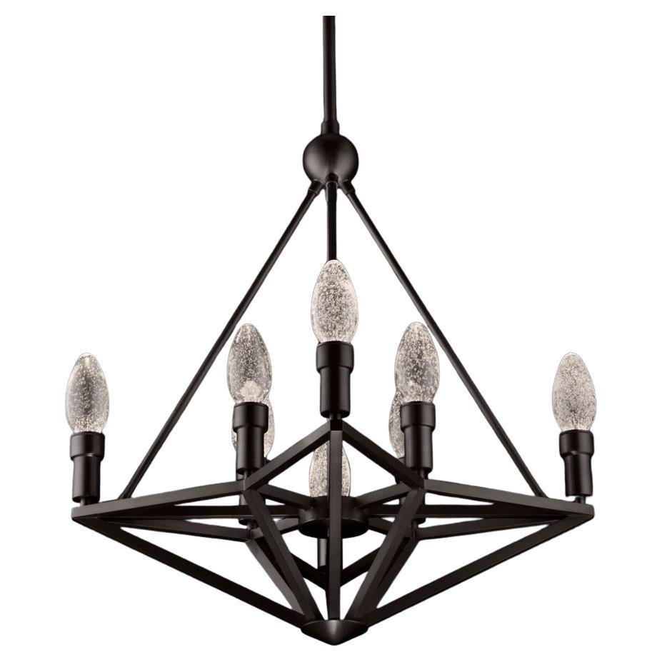 Solid Oiled Brass Regalio Outdoor Pendant Chandelier by Elisterno
