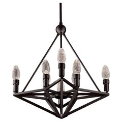 Solid Oiled Brass Regalio Outdoor Pendant Chandelier by Elisterno