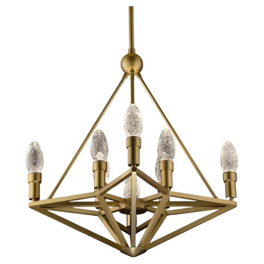Solid Brass Regalio Outdoor Pendant Chandelier by Elisterno For Sale