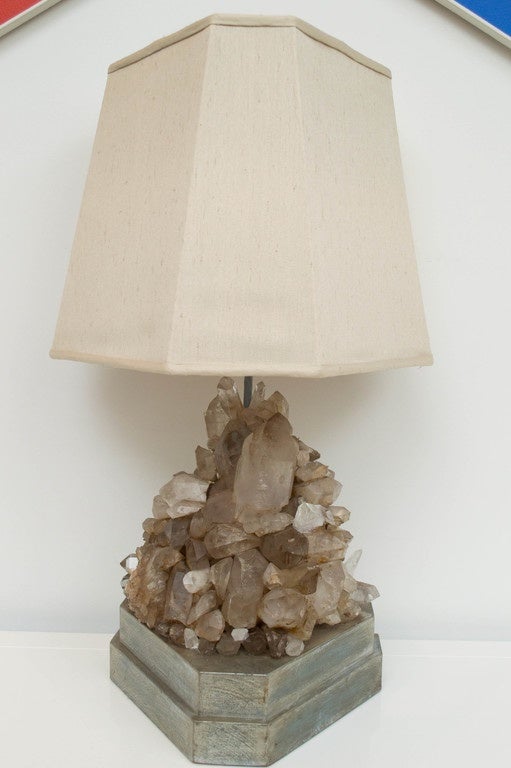 American Carole Stupell Rock Crystal Lamp For Sale