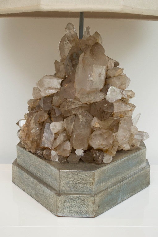 Carole Stupell Rock Crystal Lamp In Excellent Condition For Sale In San Francisco, CA