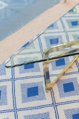 Stylized Brass Italian Cocktail Table