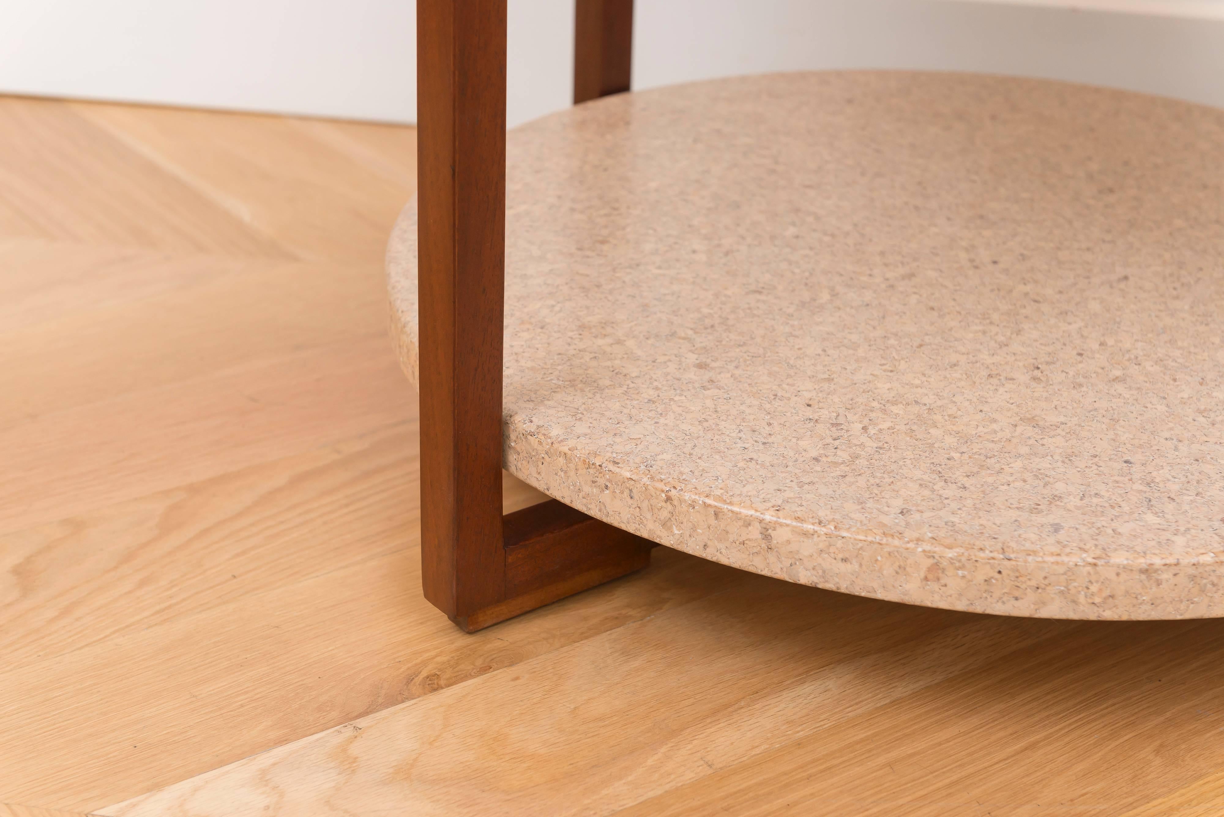American Paul Frankl Cork and Mahogany Table