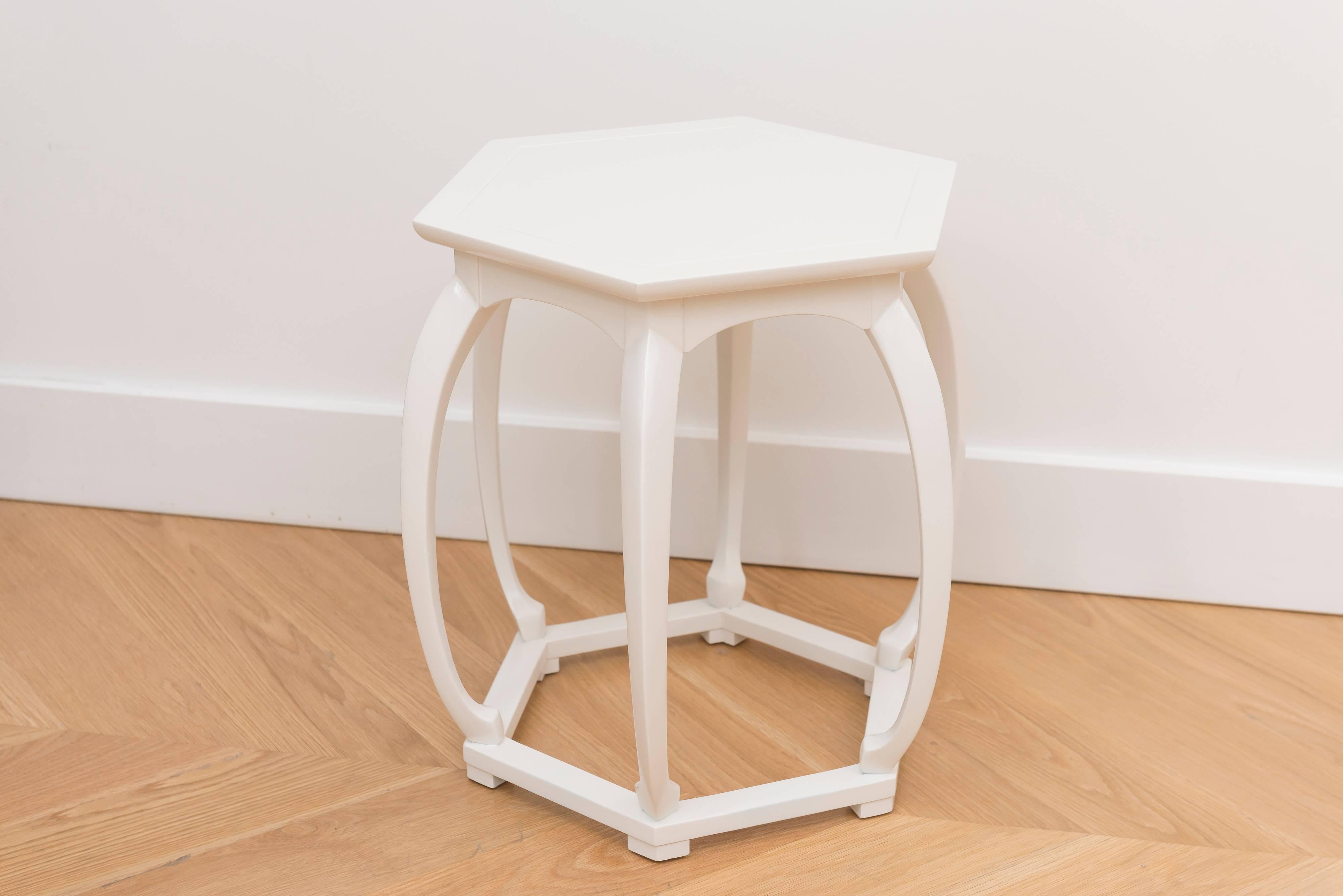 American Baker Lacquered Side Table For Sale