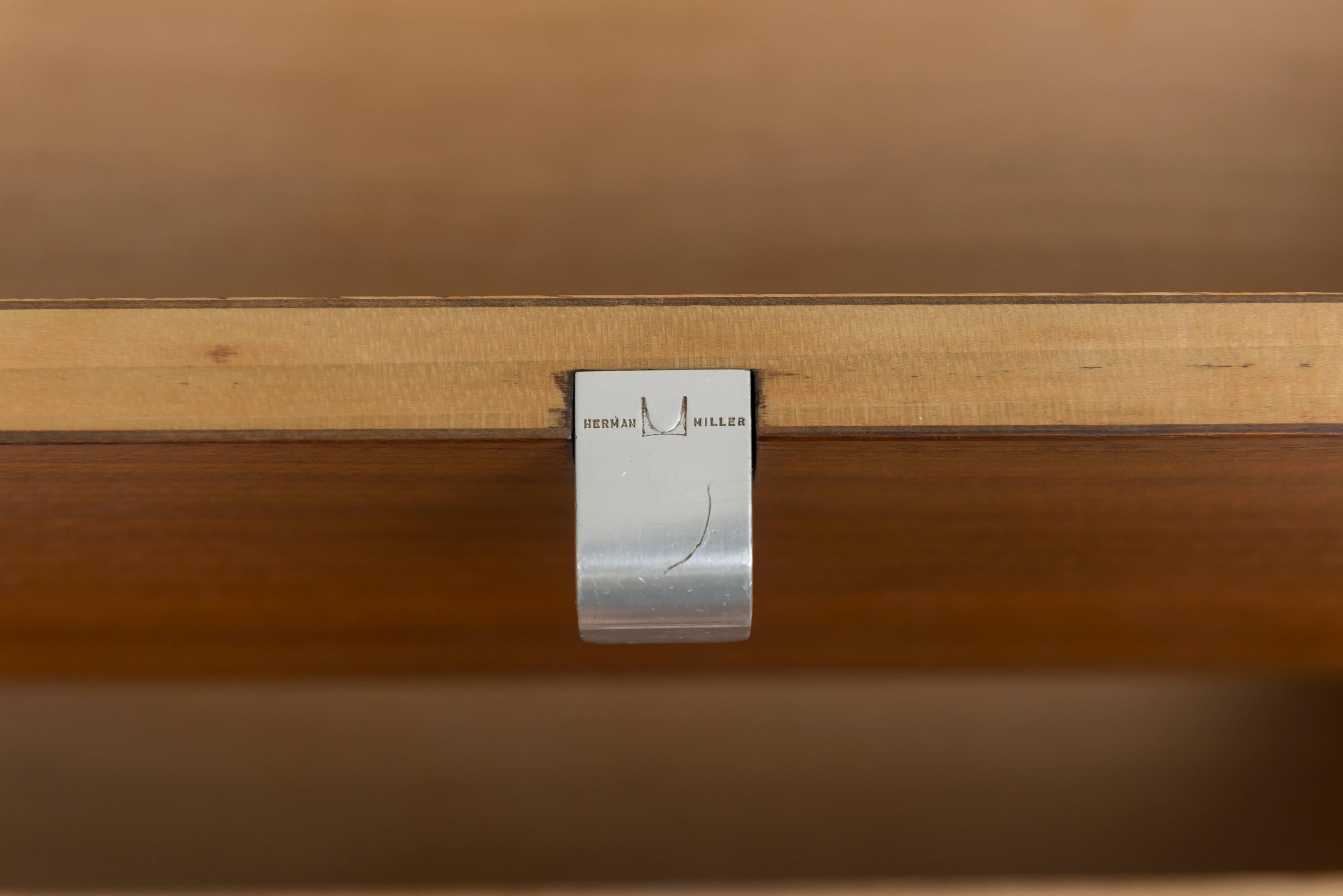 Mid-20th Century George Nelson Walnut Desk For Sale