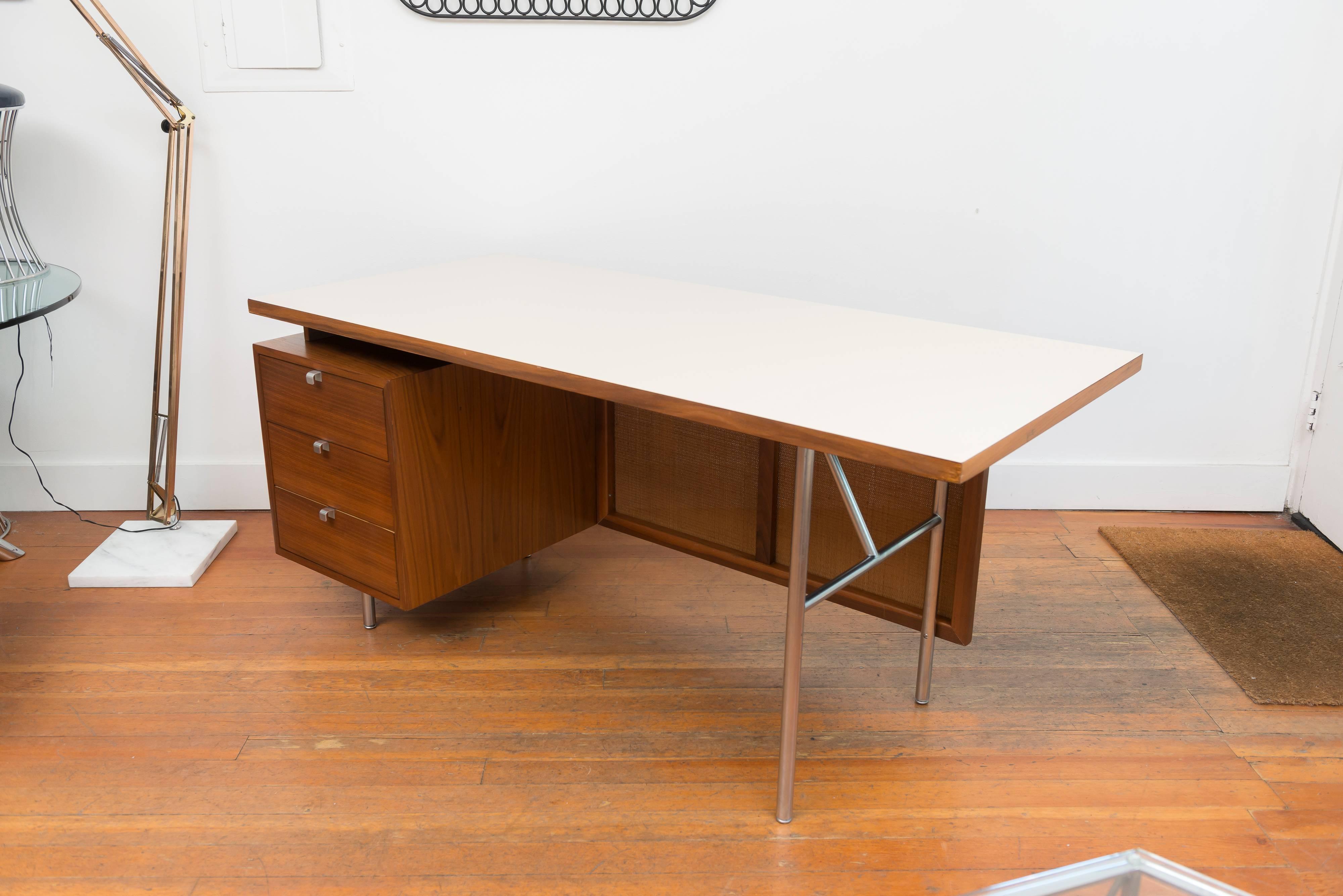 George Nelson Walnut Desk For Sale 1