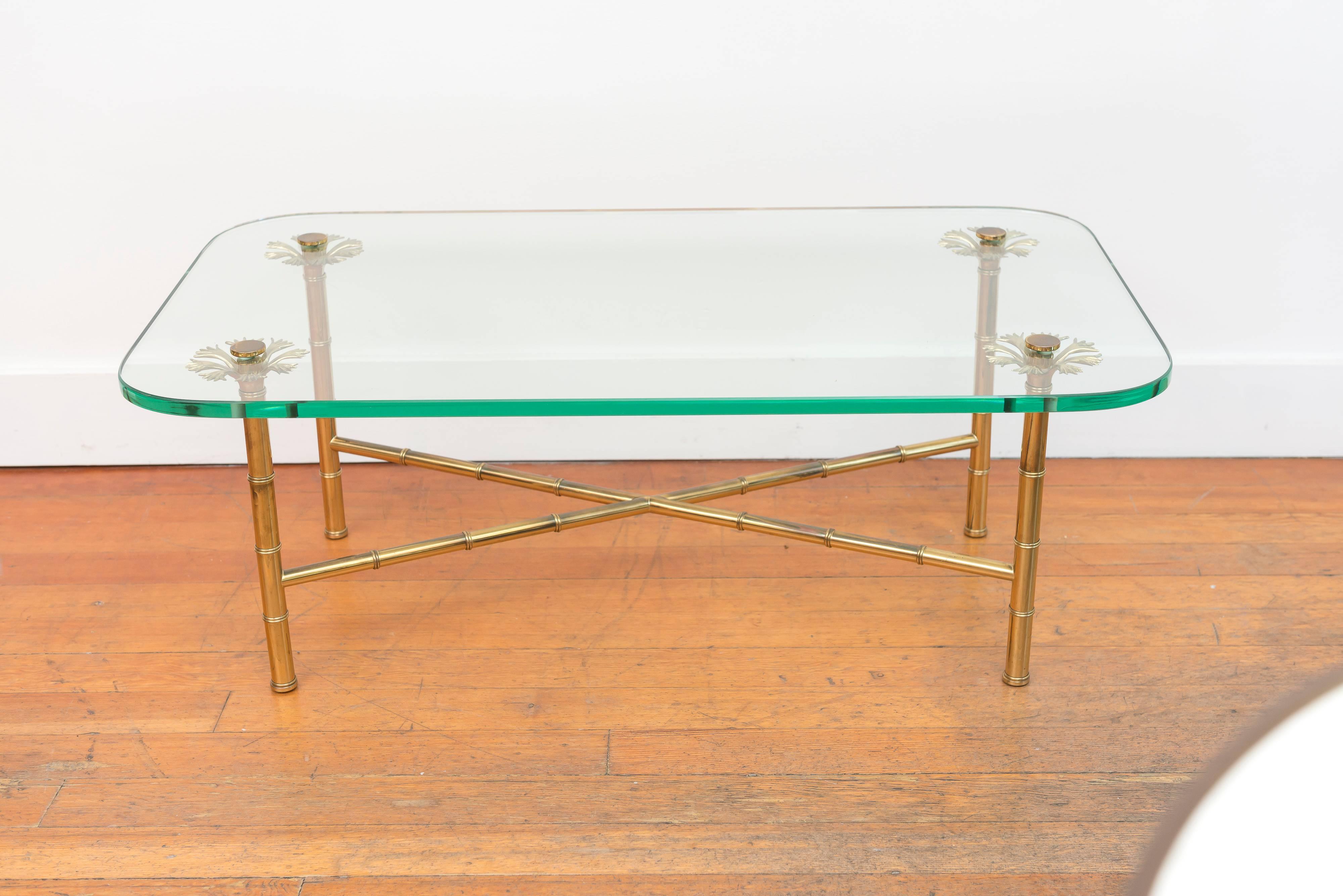 Mid-20th Century Italian Brass Cocktail Table For Sale