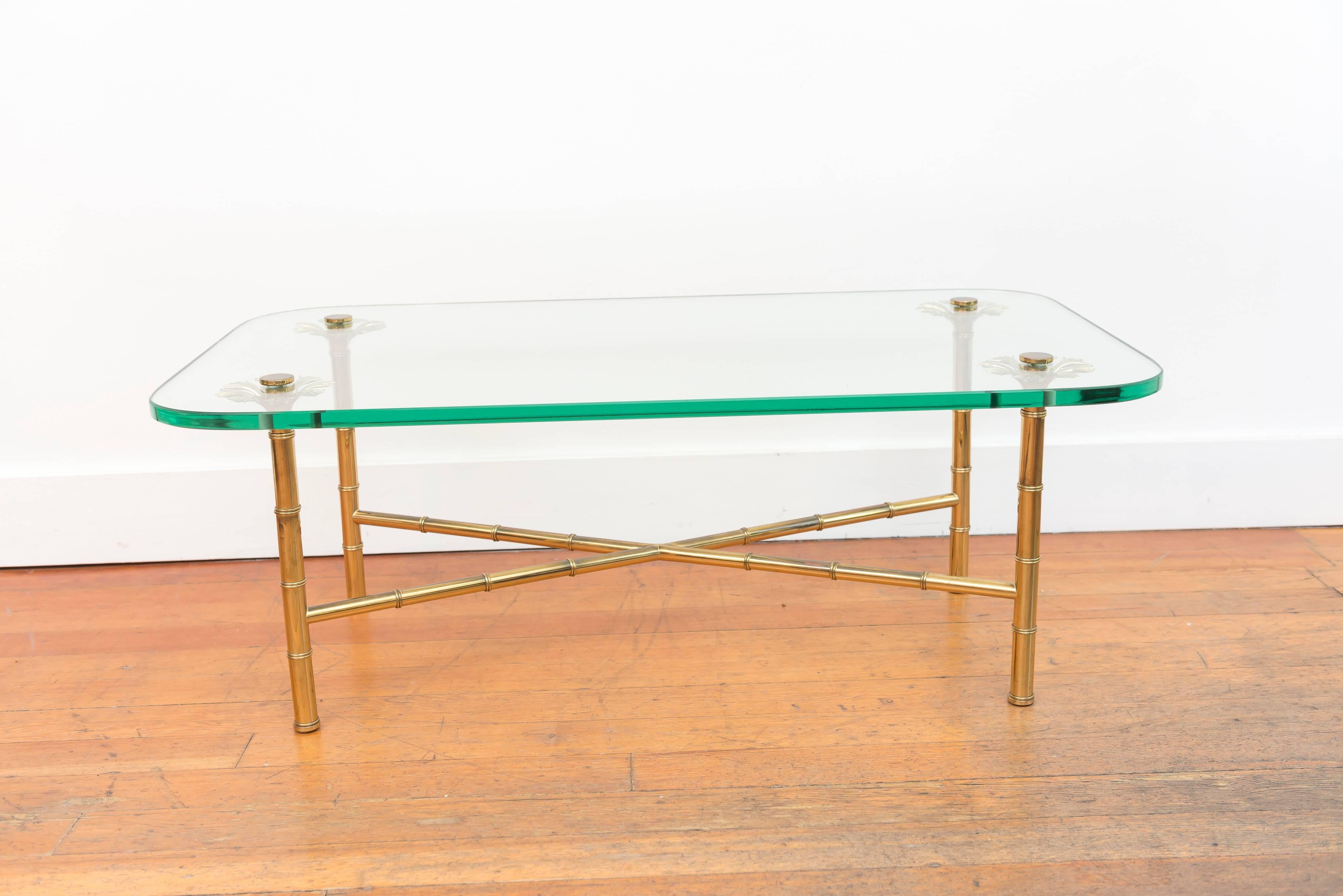 Italian Brass Cocktail Table For Sale 1