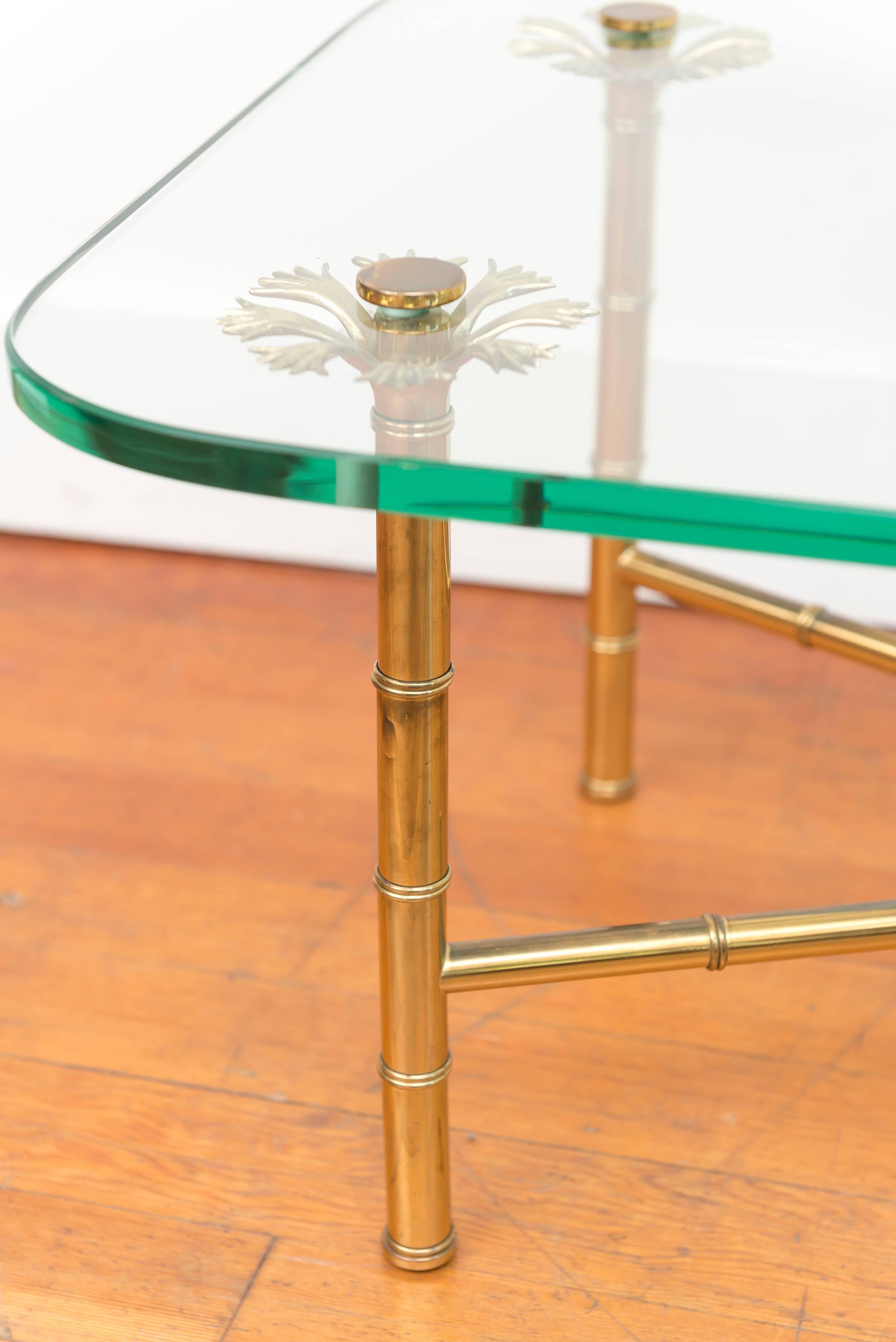 Italian Brass Cocktail Table For Sale 2