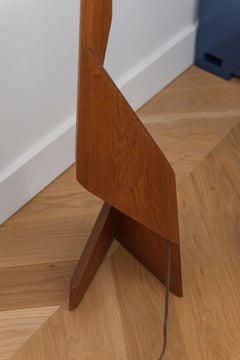 Teak Angled Floor Lamp