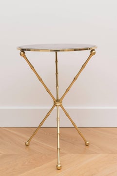 Italian Marble and Brass Side Table