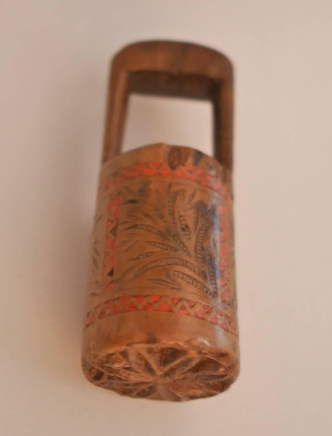 French 19th Century Pyrenees Wooden Bread Stamp For Sale