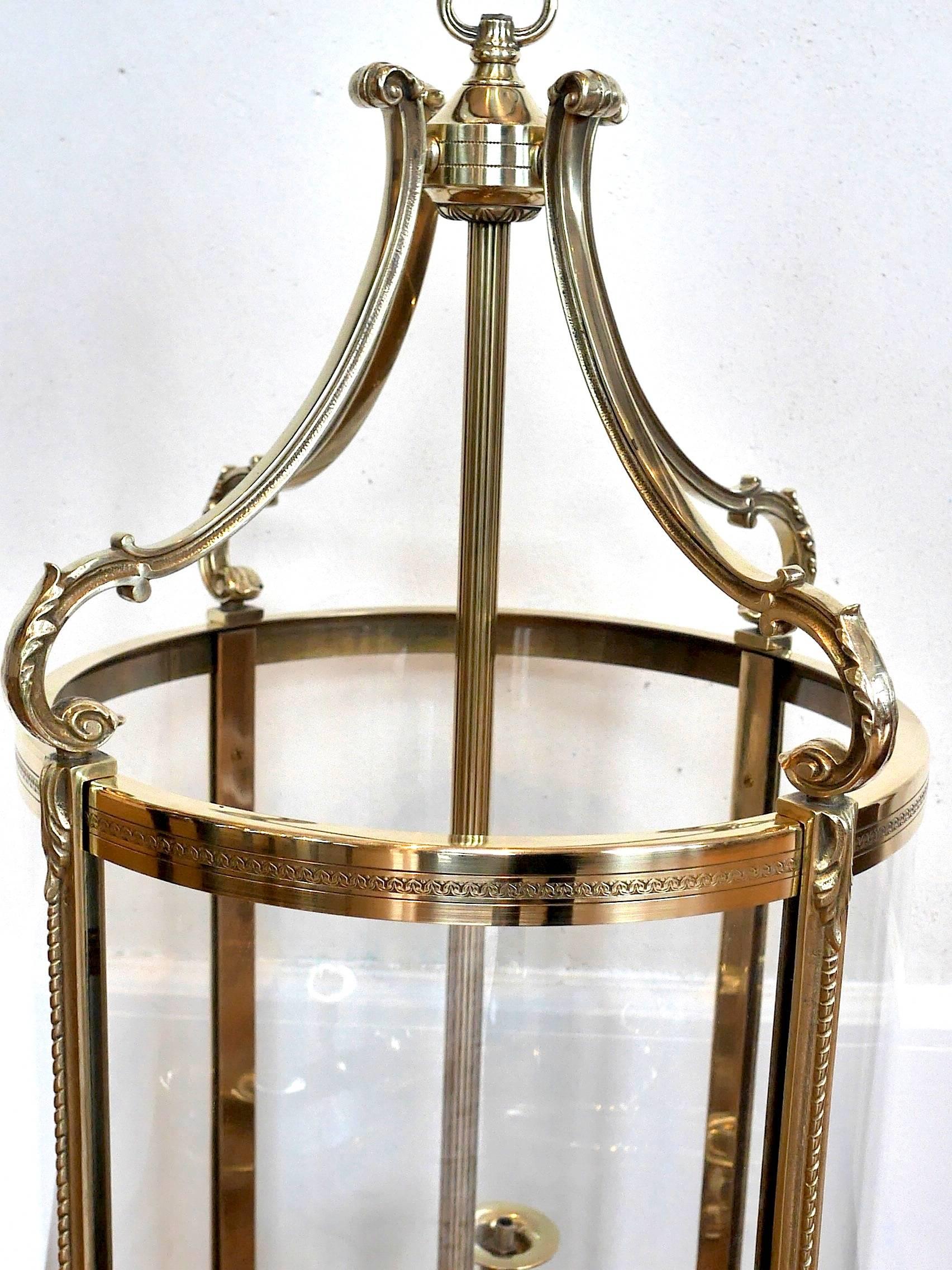 Brass Set of Four 19th Century Lanterns For Sale