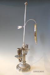 Italian Silver Library Lamp, 18th Century