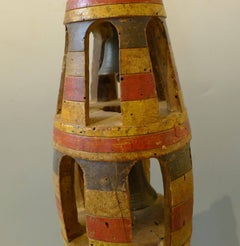 Nice Polychromatic Cattle-Bell, Surjoug, 19th Century