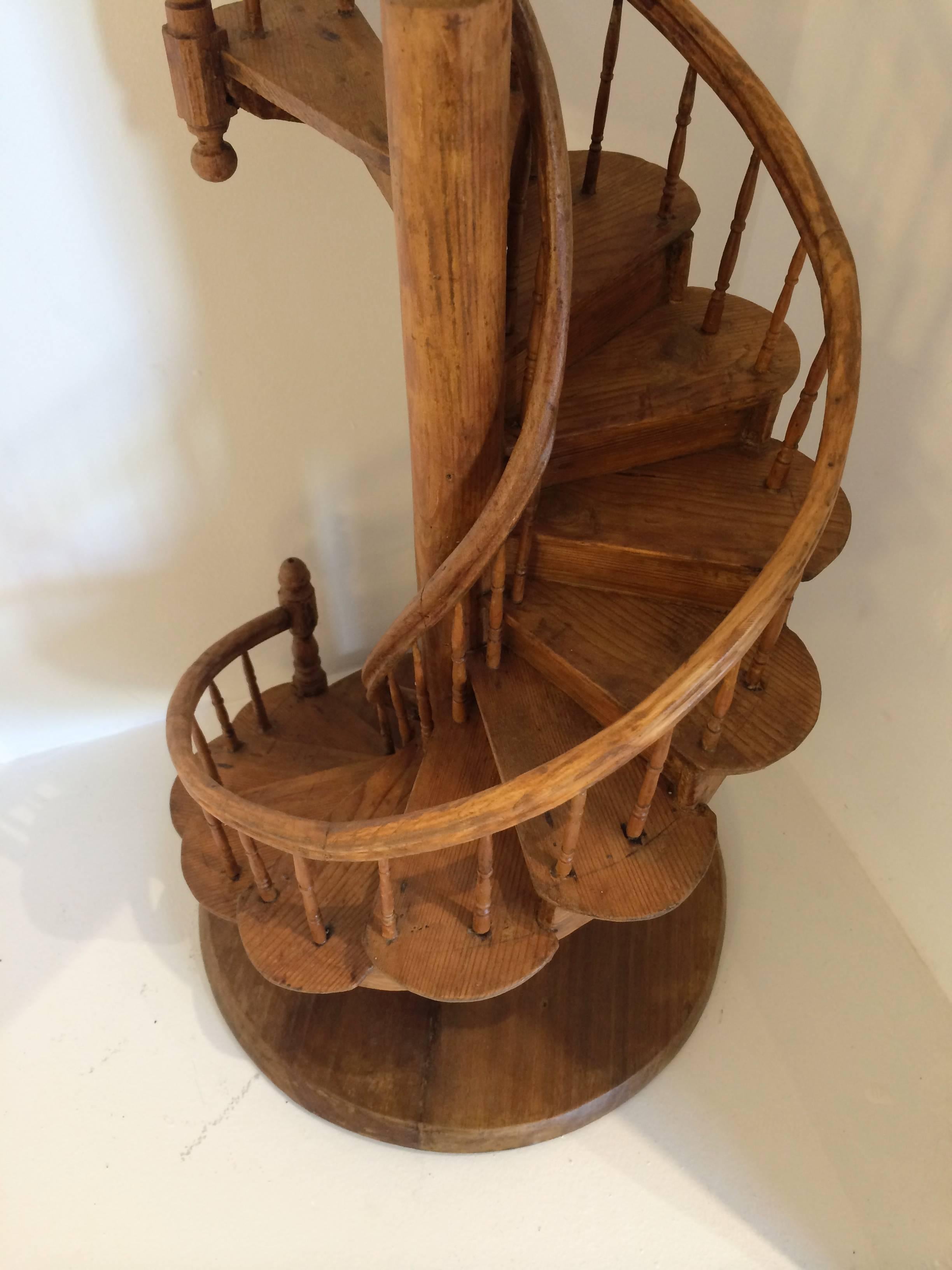 Folk Art French Compagnon Masterpiece Staircase