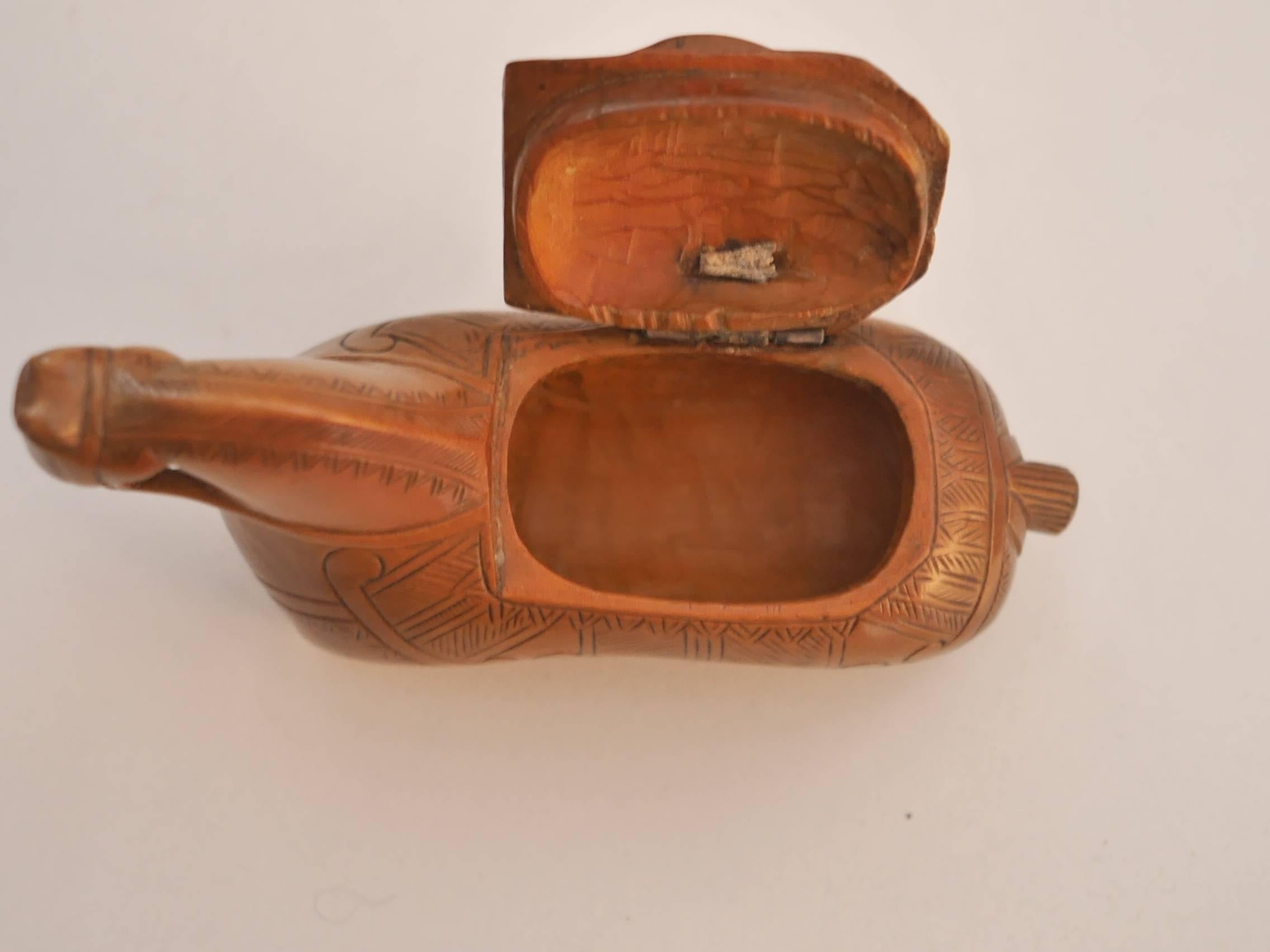 Carved 19th Century Snuffbox For Sale