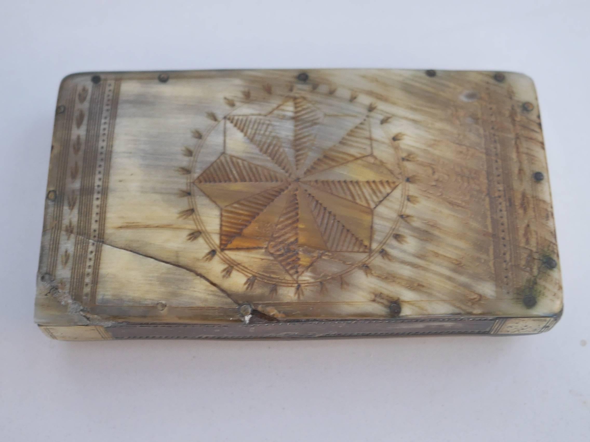 Folk Art Early 19th Century Napoleon Snuffbox For Sale