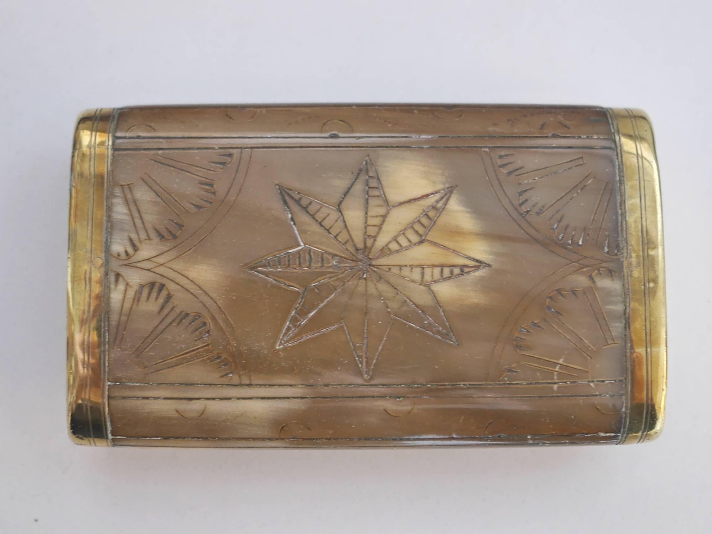 19th Century Horn Snuffbox In Excellent Condition For Sale In Paris, FR