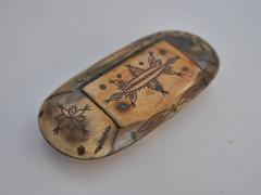 Horn-Schnupftabakdose aus dem 19.