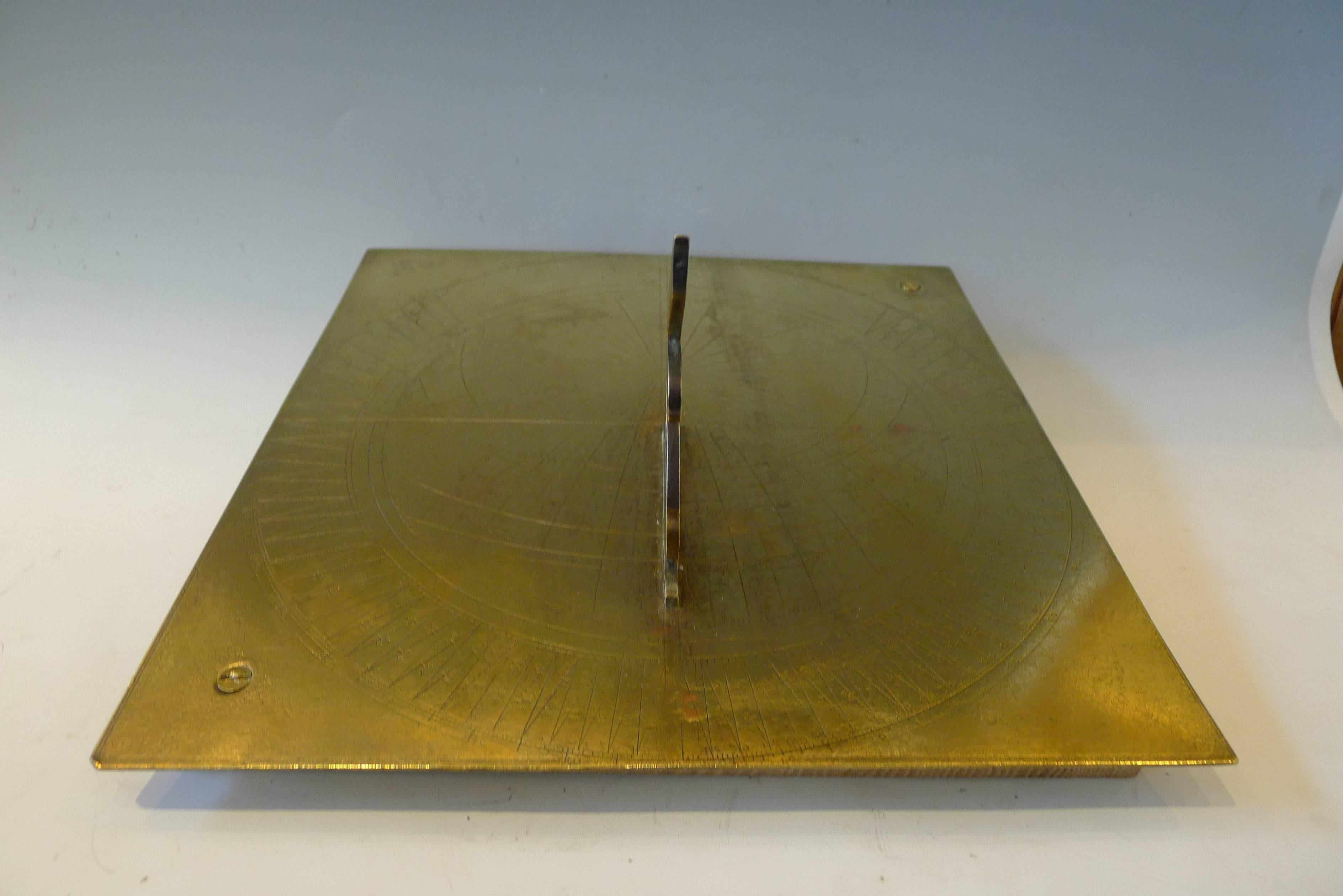 Horizontal Sundial, square shape built in the principle of Astrolabe.

France

Bronze

18th century.

 
