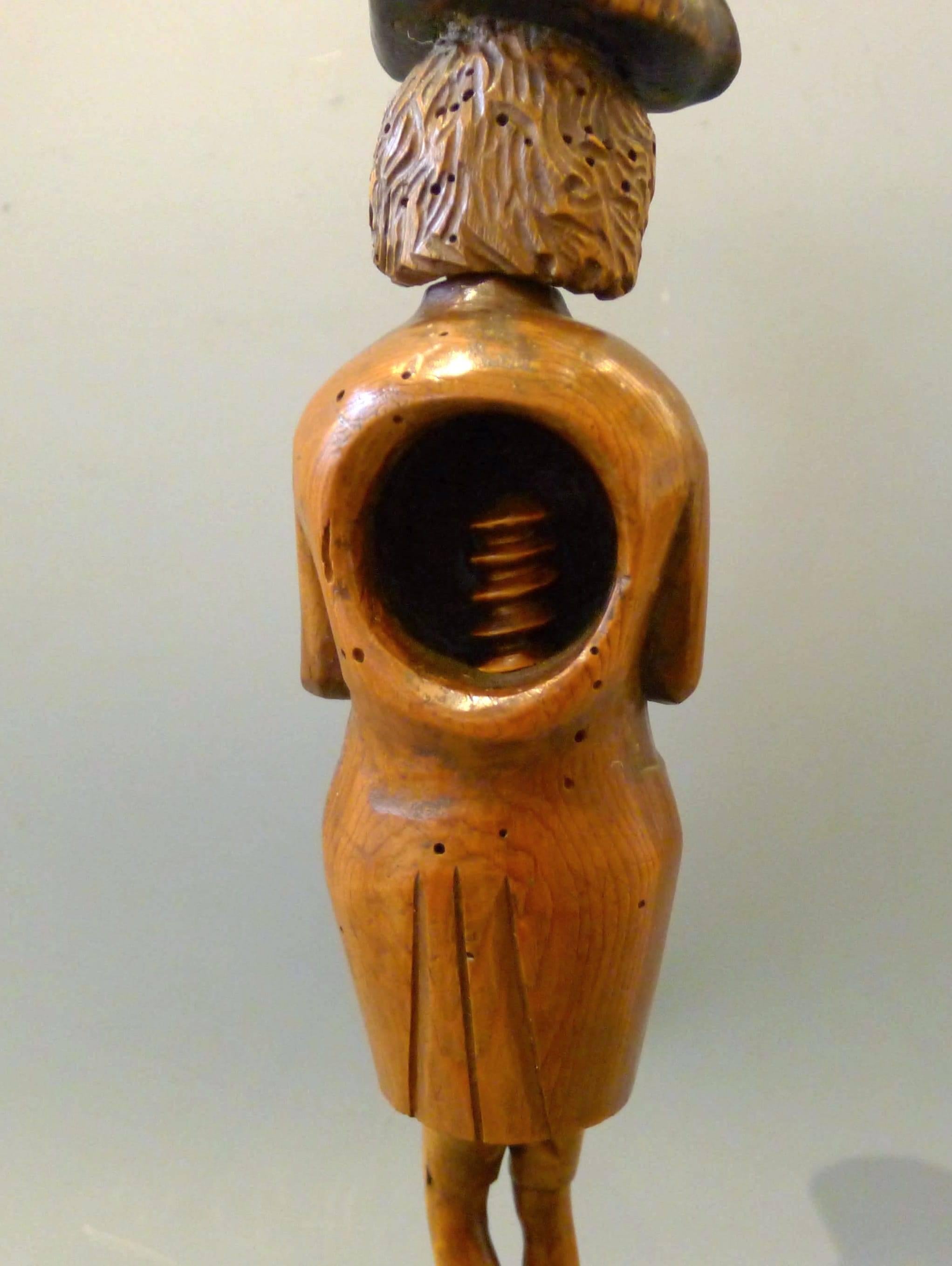 Carved Fine male nutcracker (19th century) For Sale