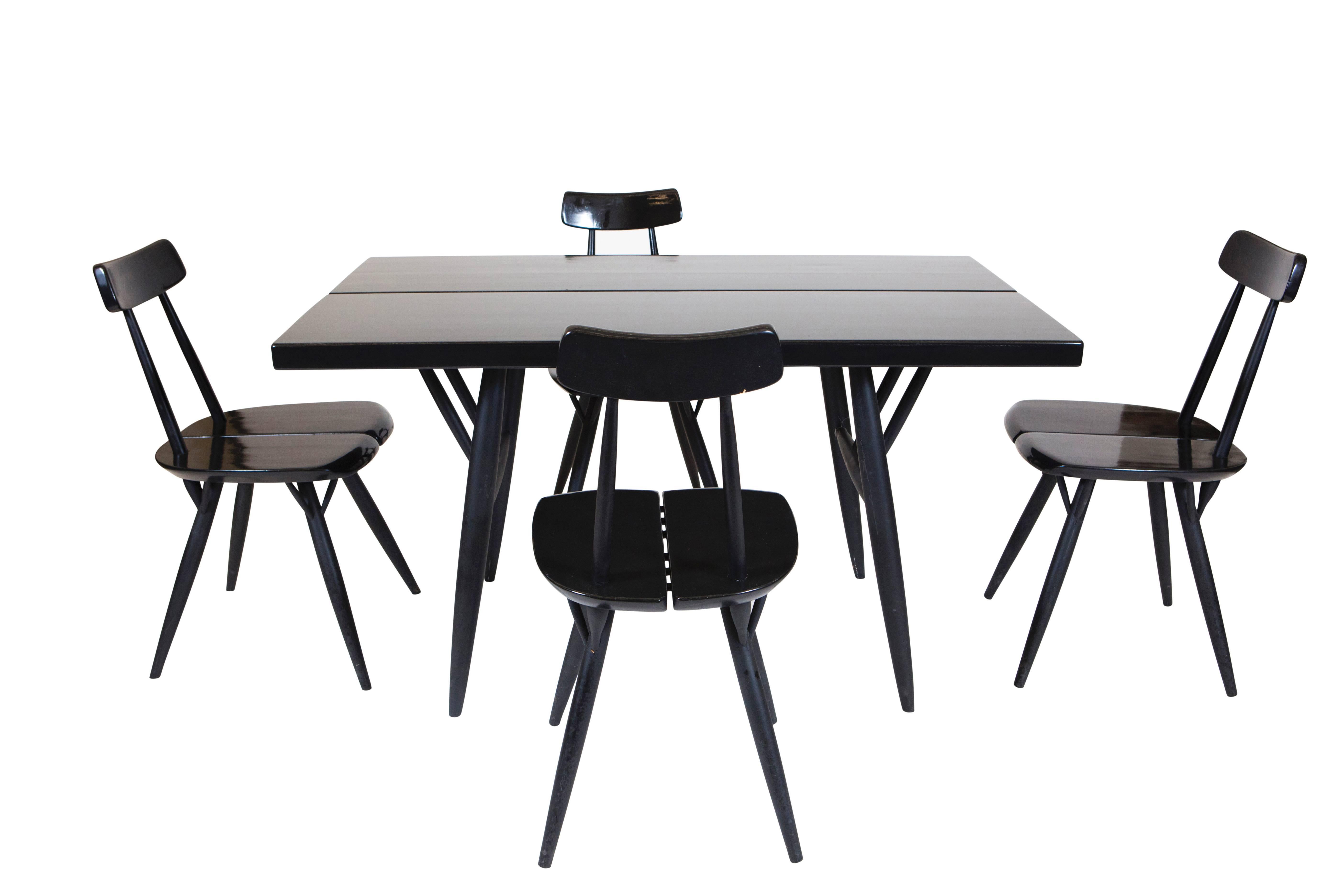 Wood Ilmari Taplovaara PIRKKA Table and Chairs