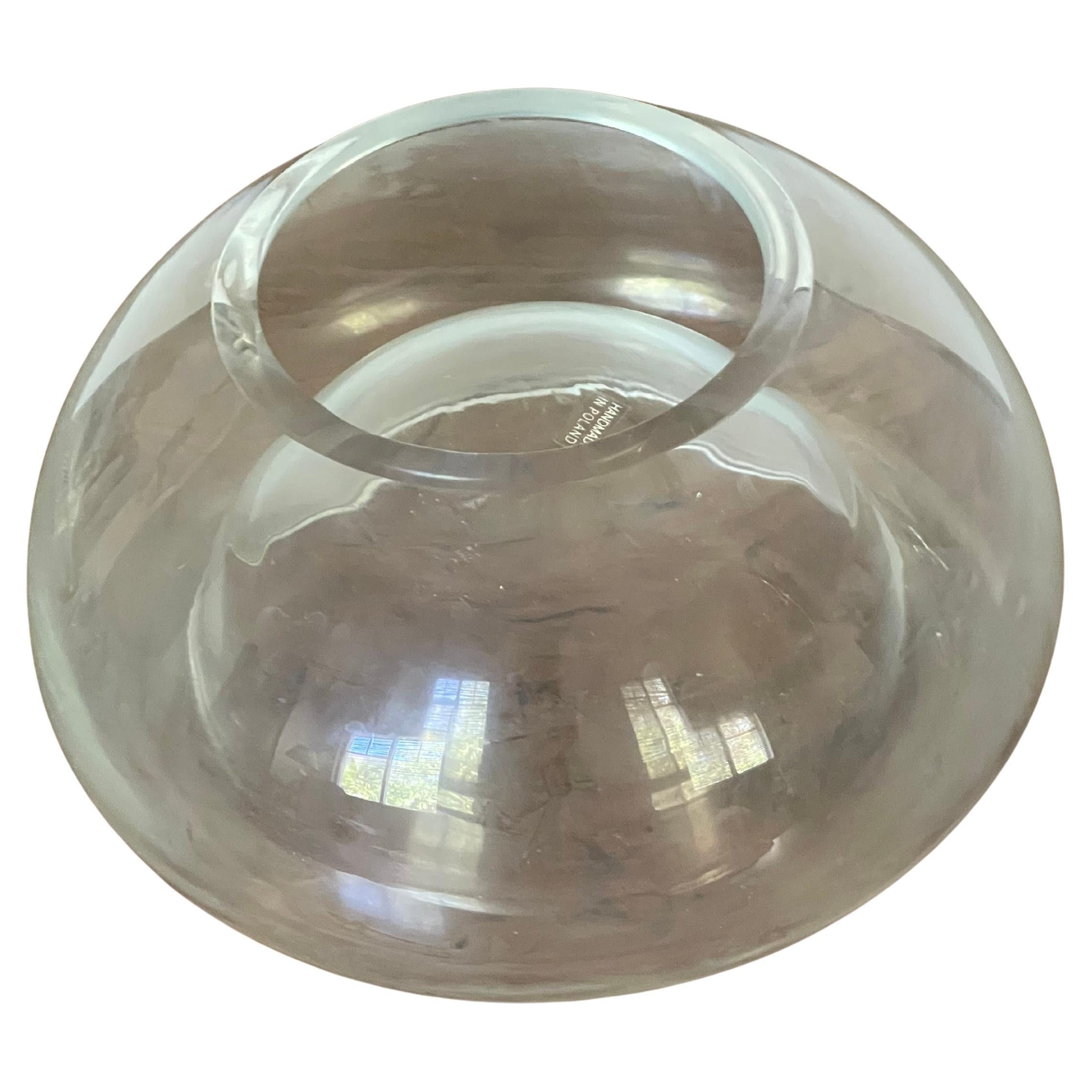 Handblown Poland Glass Vase 12”
