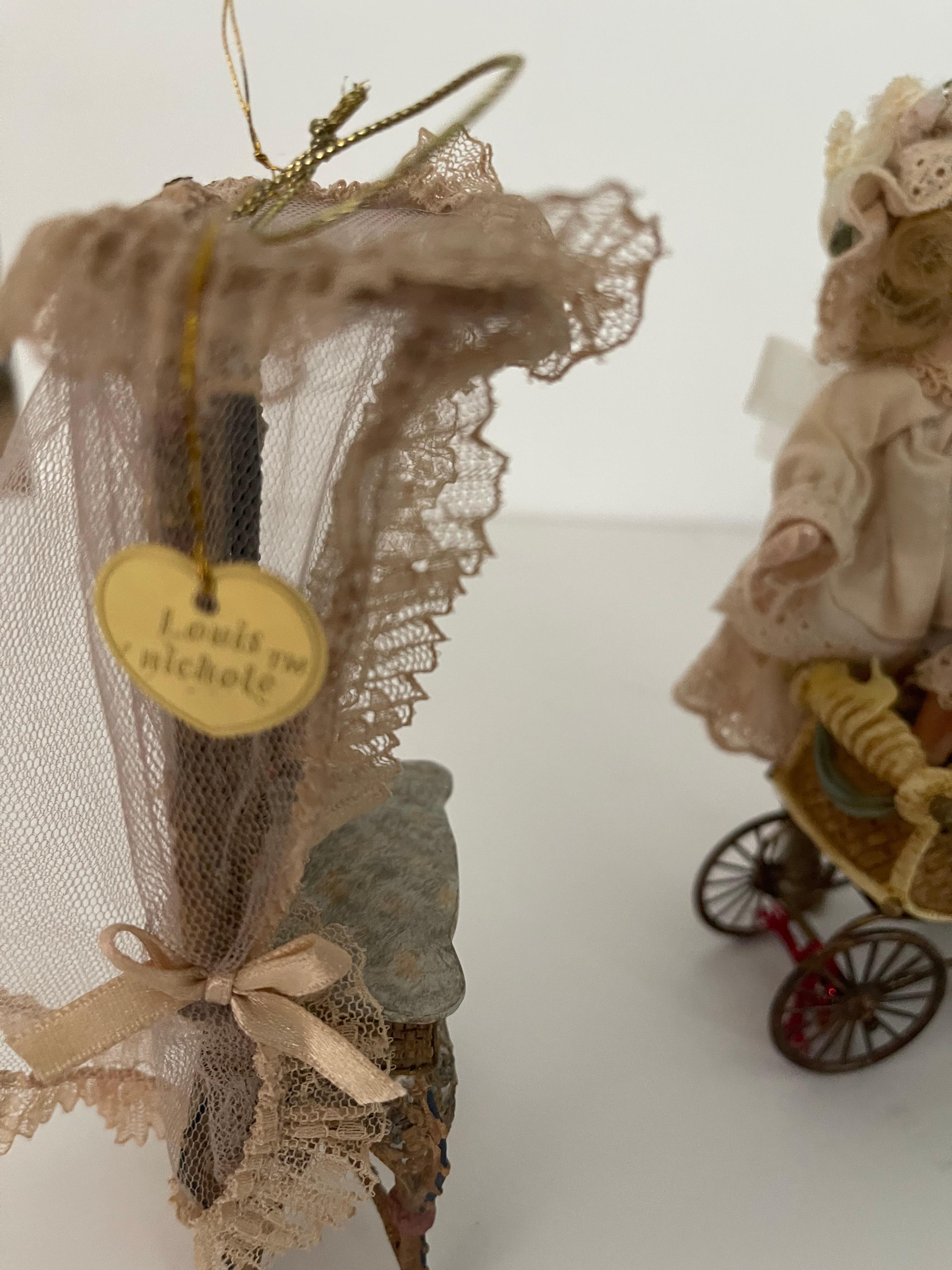 Jouets anciens Poupée avec landau et bébé, Foll Furniture en vente 4