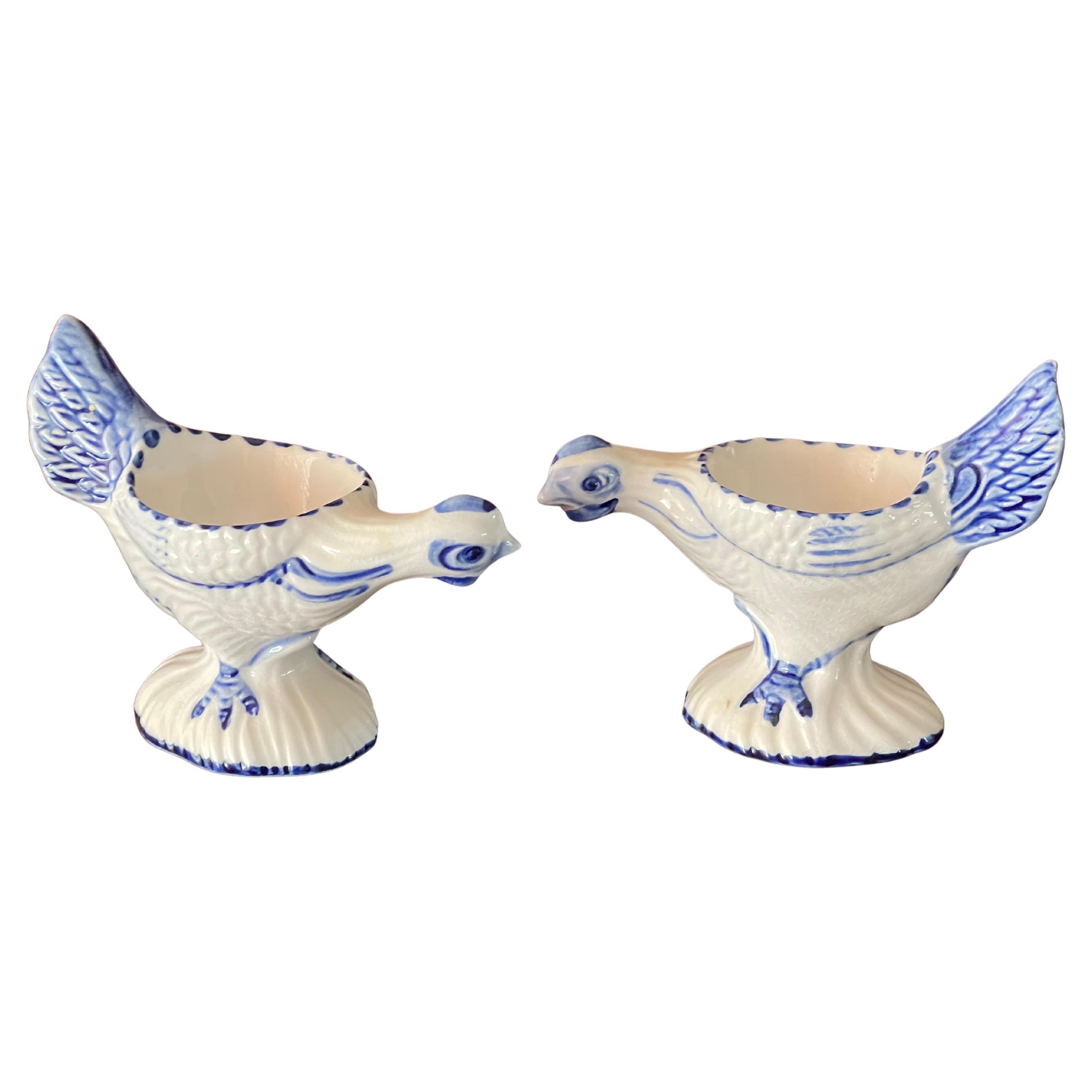 Delft Holland Handgemalte Eierständer Keramik im Angebot