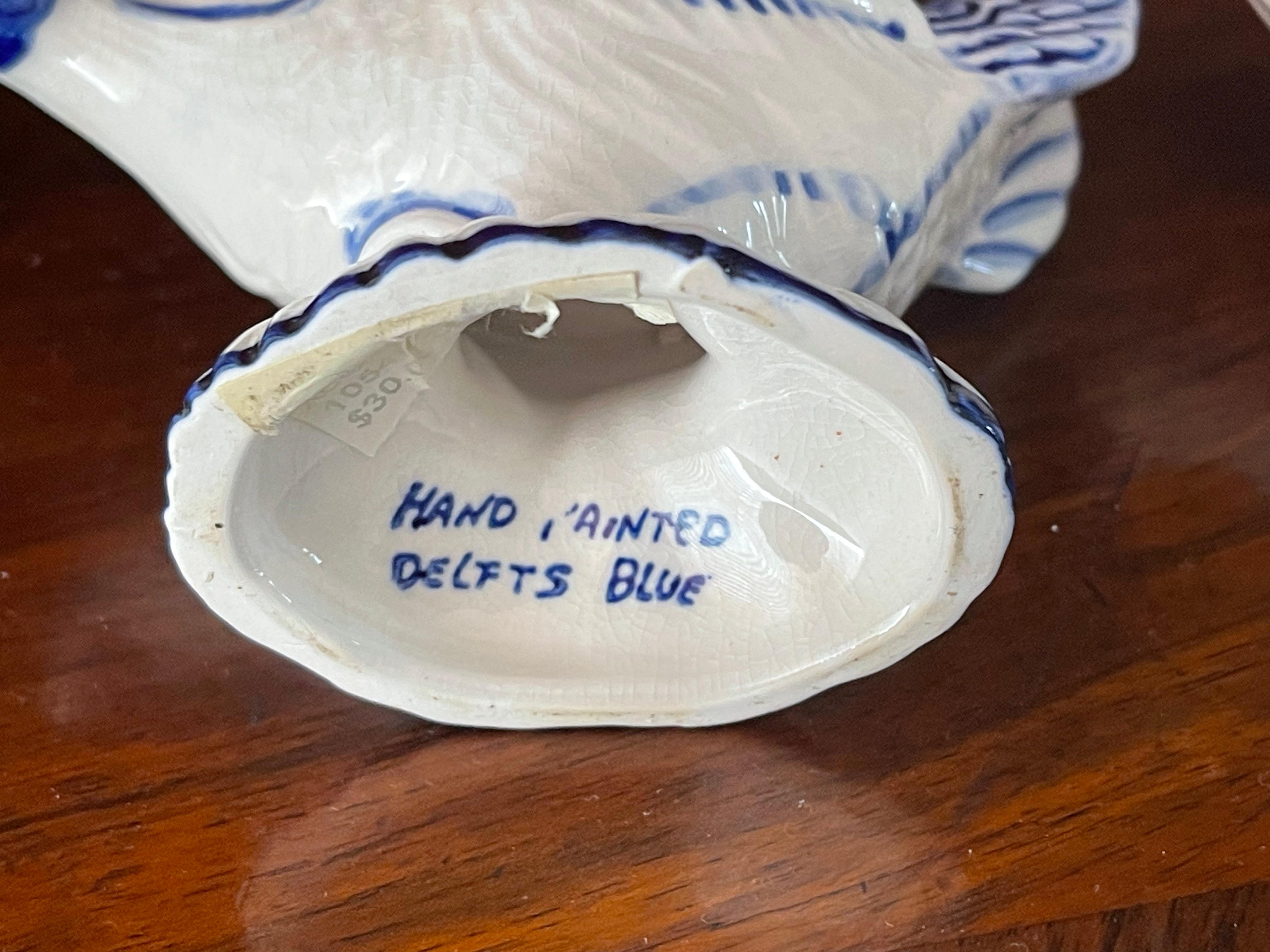 Delft Holland Handgemalte Eierständer Keramik (Niederländisch) im Angebot