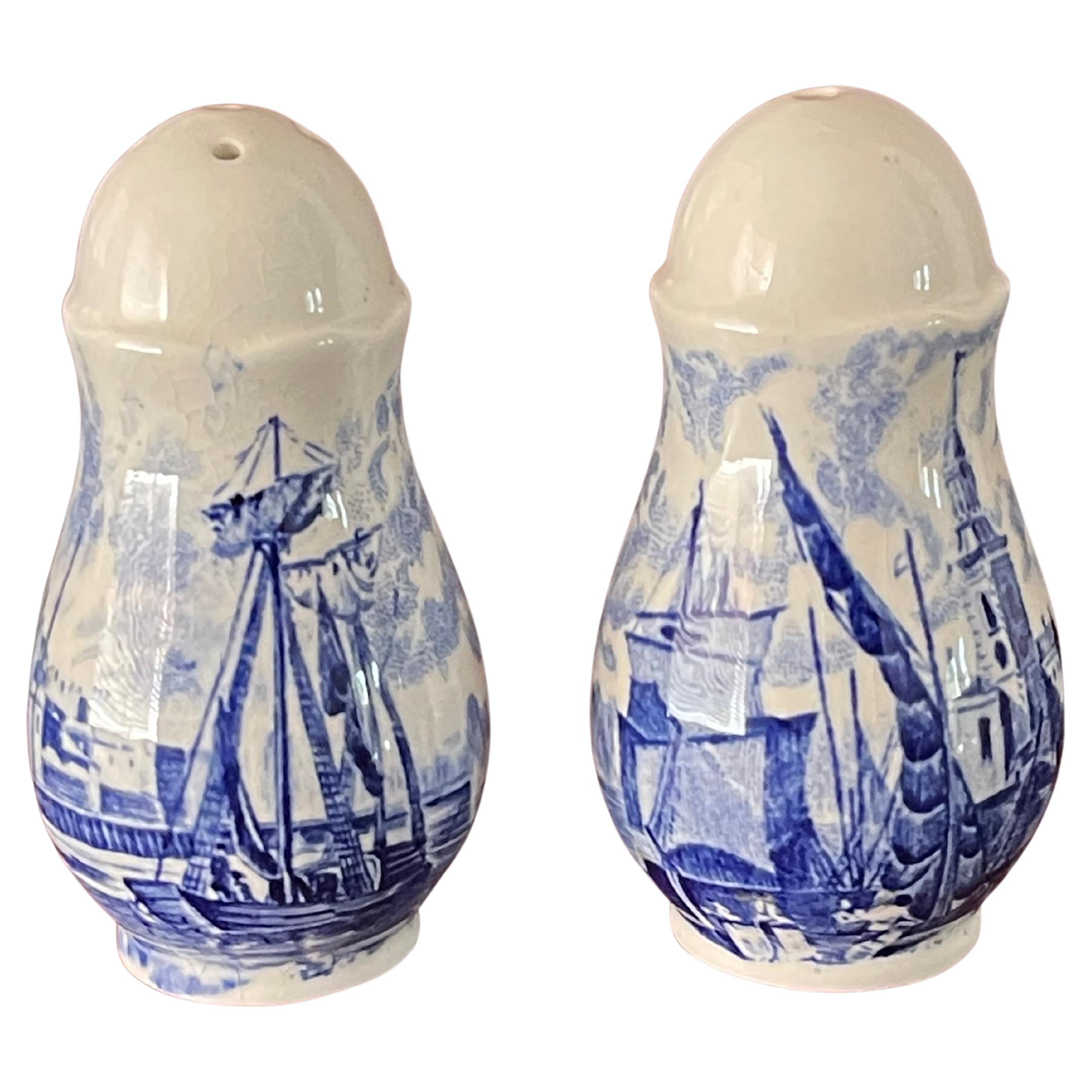 British Colonial Salt Pepper Ceramic Shakers