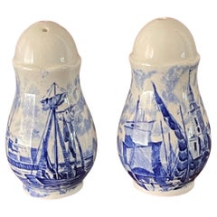 British Colonial Salt Pepper Ceramic Shakers