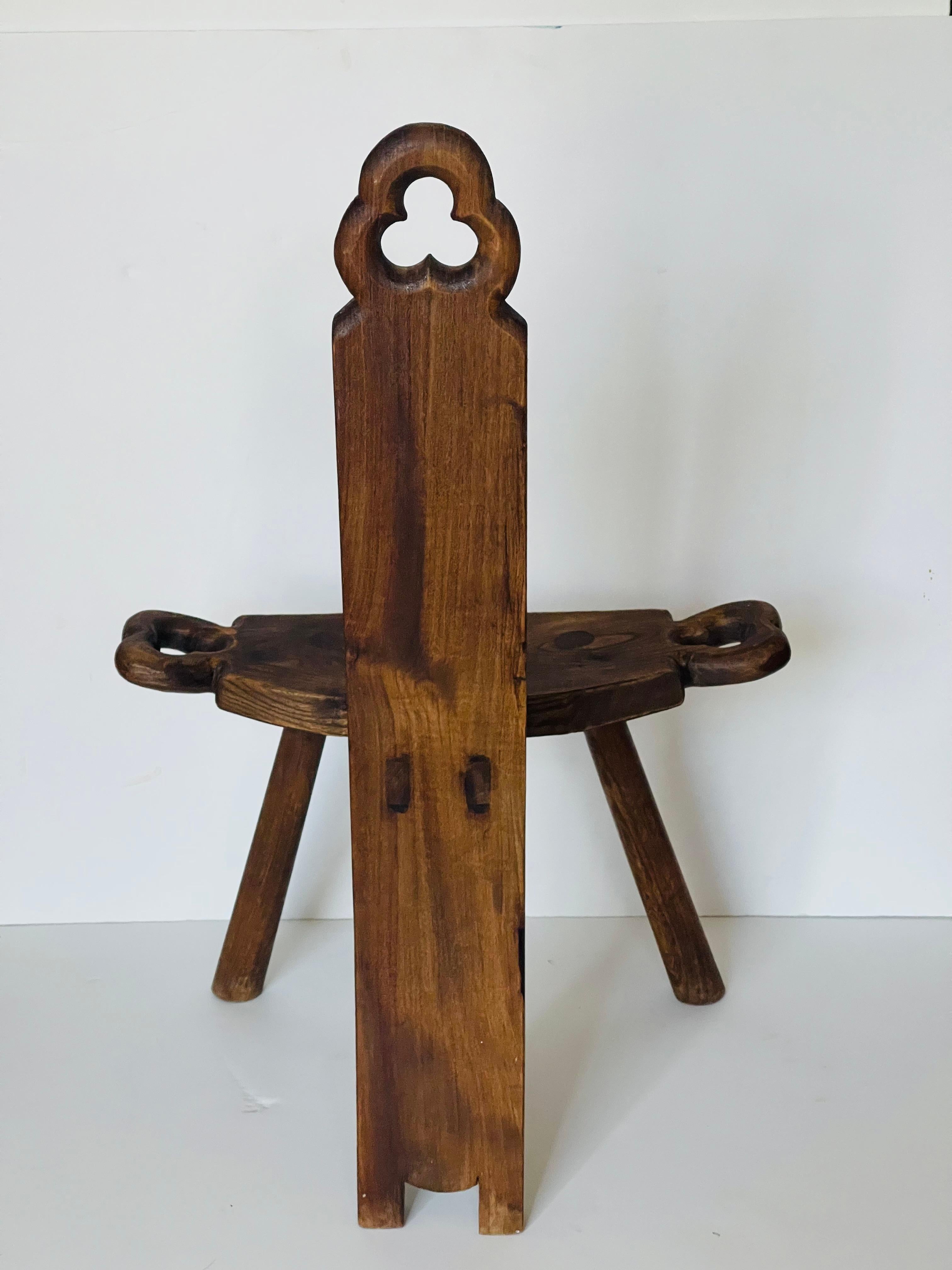 Art populaire Chaise rustique faite à la main Bon état - En vente à Boca Raton, FL