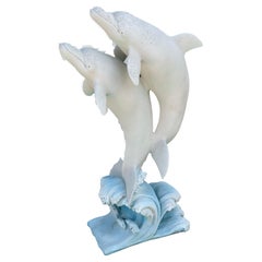 Vintage Delphine Küste Marine Outdoor-Skulptur