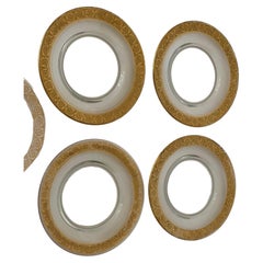 5 Antike Moser Goldrand Glas Dessertteller
