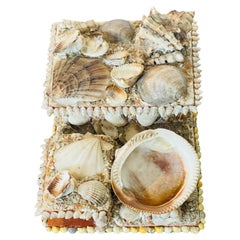 Antique Sailors Valentines Sea Shell Match Box