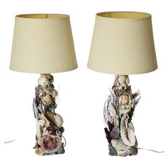 Nature’s Beauty Grotto Marine World Table Lamps: Shells & Fossils, 1970