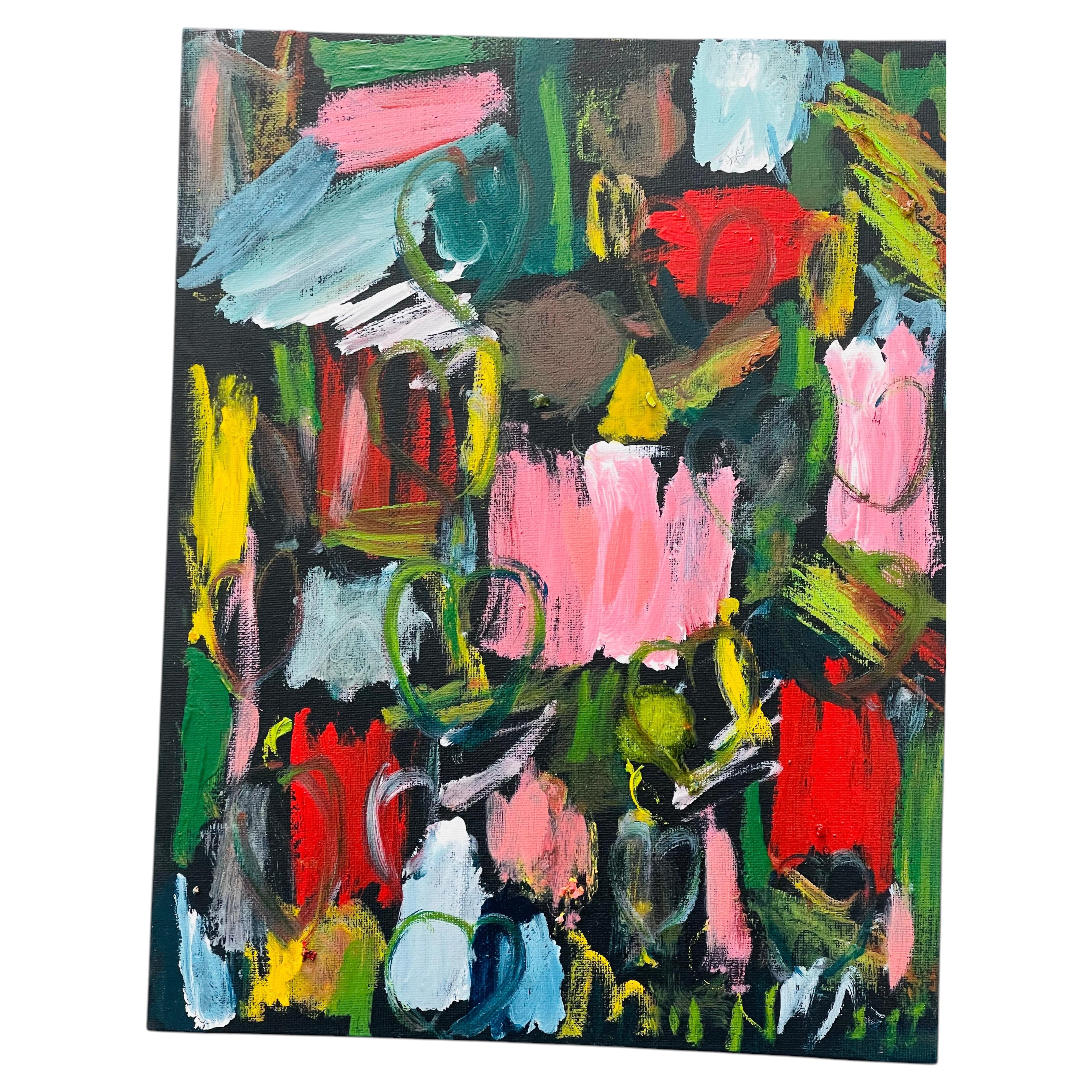 Abstract Mixed Media Painting Invincible Hearts For Sale