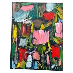 Abstract Mixed Media Painting Invincible Hearts