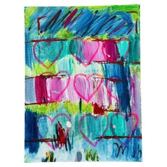 Abstract Painting on Canvas Invincible Heart 2