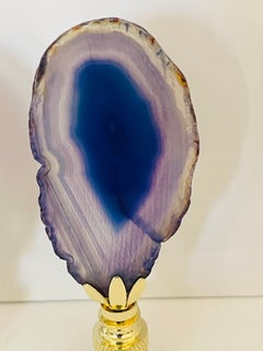 Nature’s Beauty Agate Stone Slic s Pair Lamp Finiald