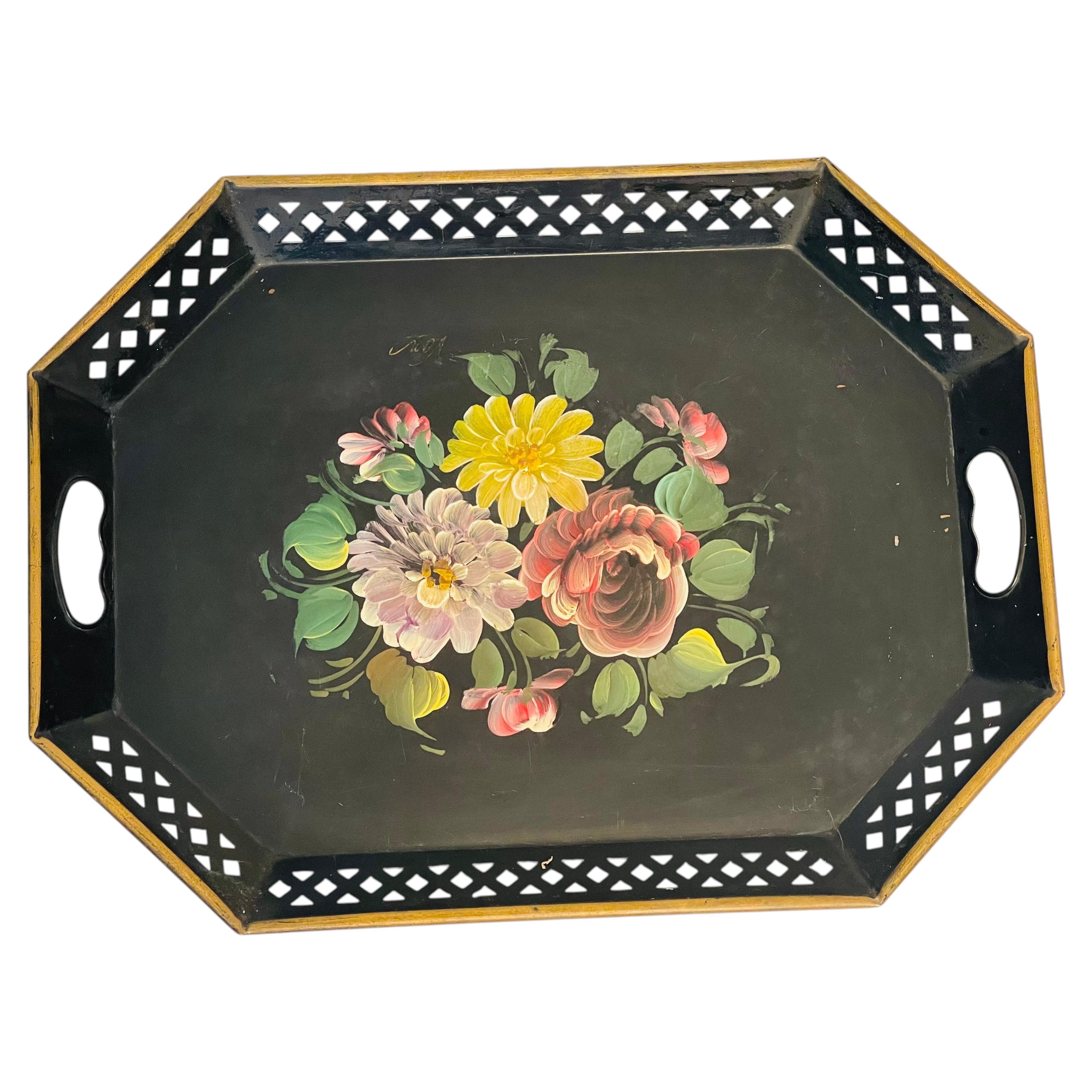 How can I clean an old metal tray?