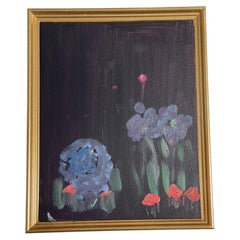 Abstract Modern Acrylic Canvas Painting Moon Garden by Elia