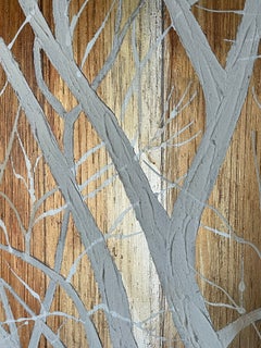 Cuadro abstracto moderno de un cenador de yeso