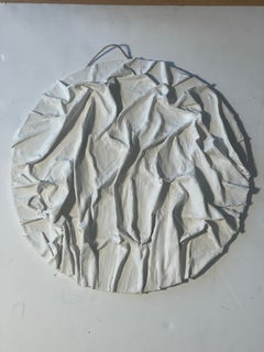 Abstract Minimalist Plaster Wall Art Painting by Elia Moon Ridges