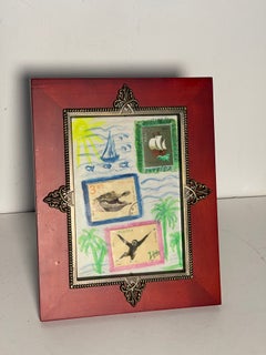 Abstract Drawing with Collage From Sunshine State of Florida by Elia Fram
