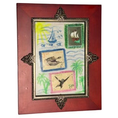 Abstract Drawing with Collage From Sunshine State of Florida by Elia Fram